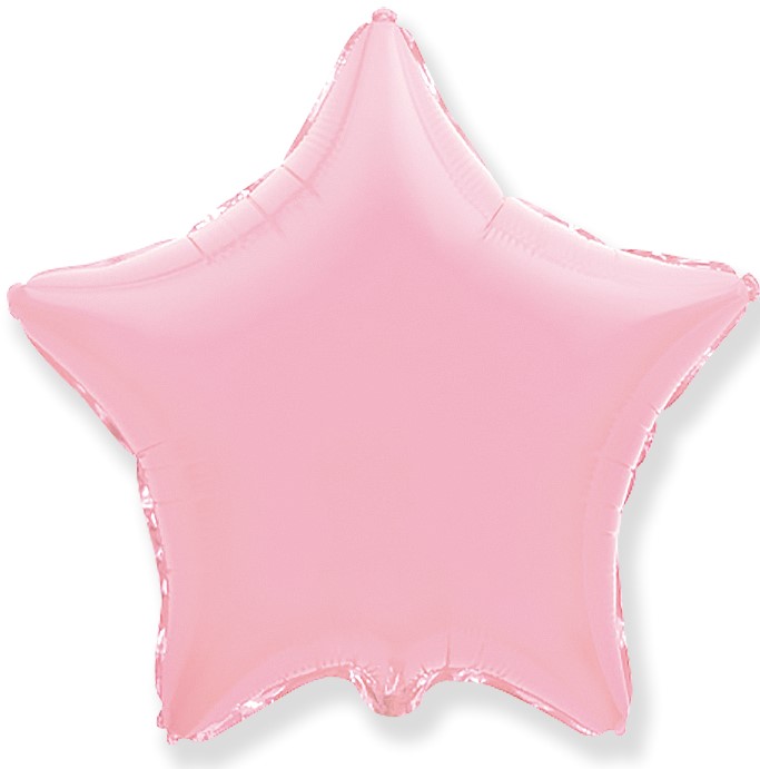 Фольгированная Звезда, Розовый (81 см)